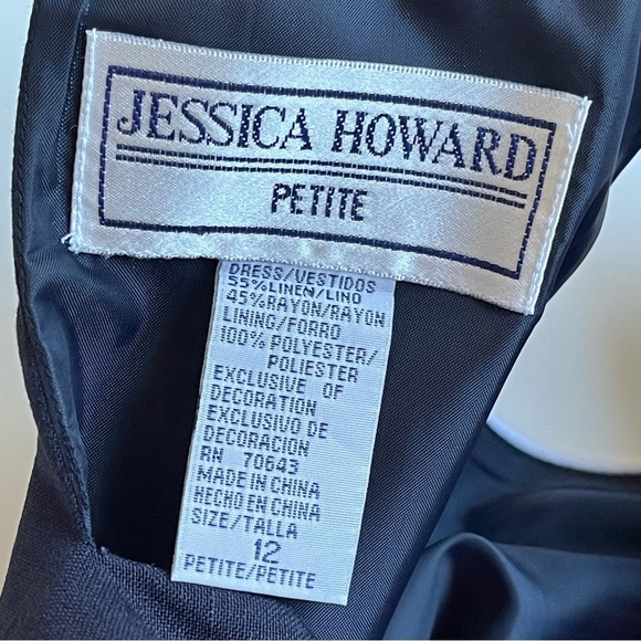 Jessica Howard Sleeveless Linen-blend Petite Dress size 12P - Picture 4 of 12